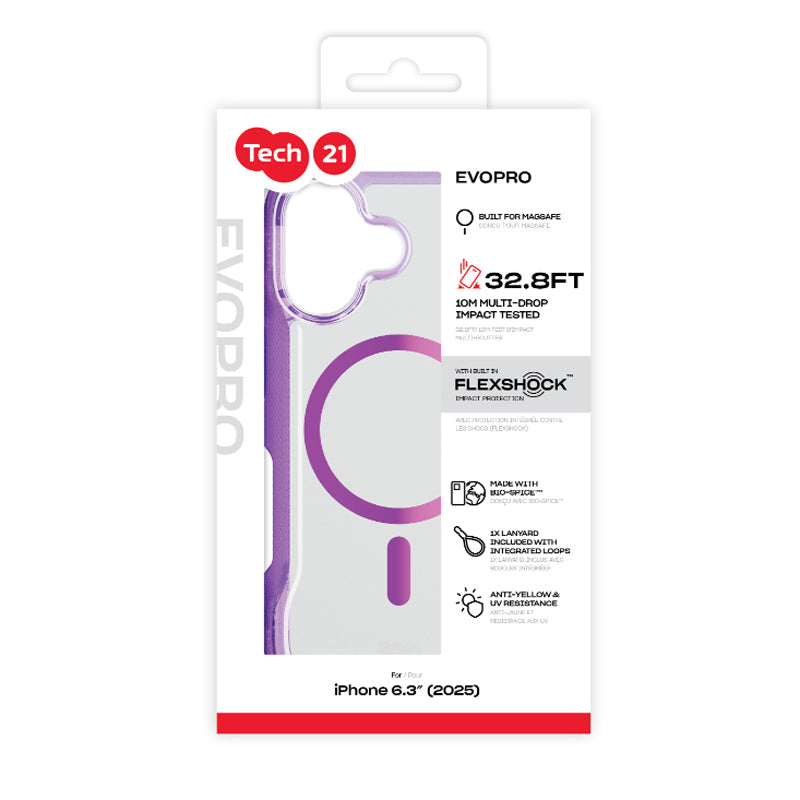Tech21 EvoPro MagSafe Case for iPhone 17 - Purple/Pink