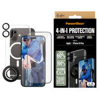 Thumbnail for PanzerGlass Screen Protector for iphone 16 4-In-1 Protection Bundle - Clear