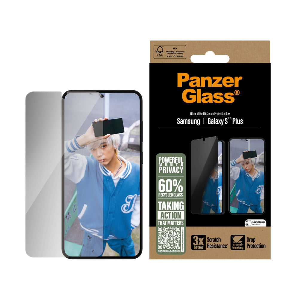 PanzerGlass UltraWide Fit Privacy Screen Protector for Samsung GS25 Plus