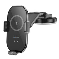 Thumbnail for Borofone Rusher Infrared Wireless Fast Charging Car Holder(Center Console) - Black