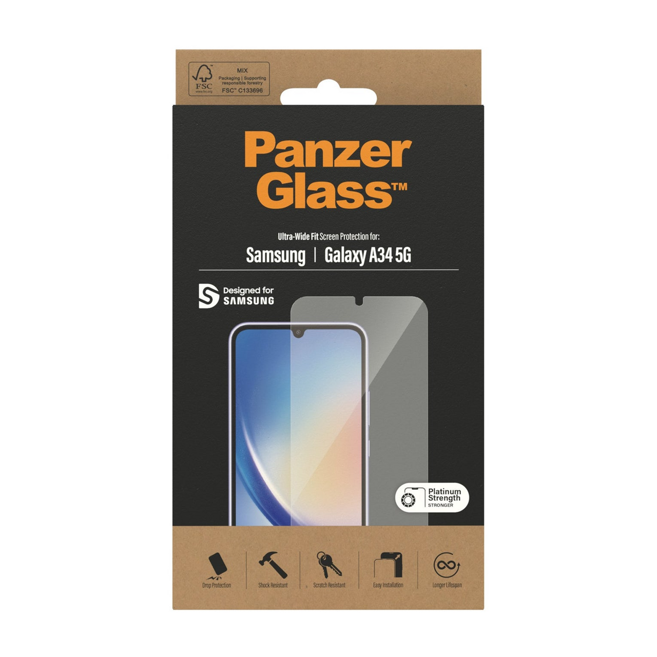 PanzerGlass Samsung Galaxy A34 5G Screen Protector - Clear