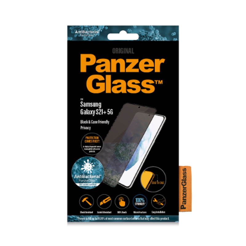 PanzerGlass Edge to Edge Screen Protector for Samsung Galaxy S21 Plus- Black