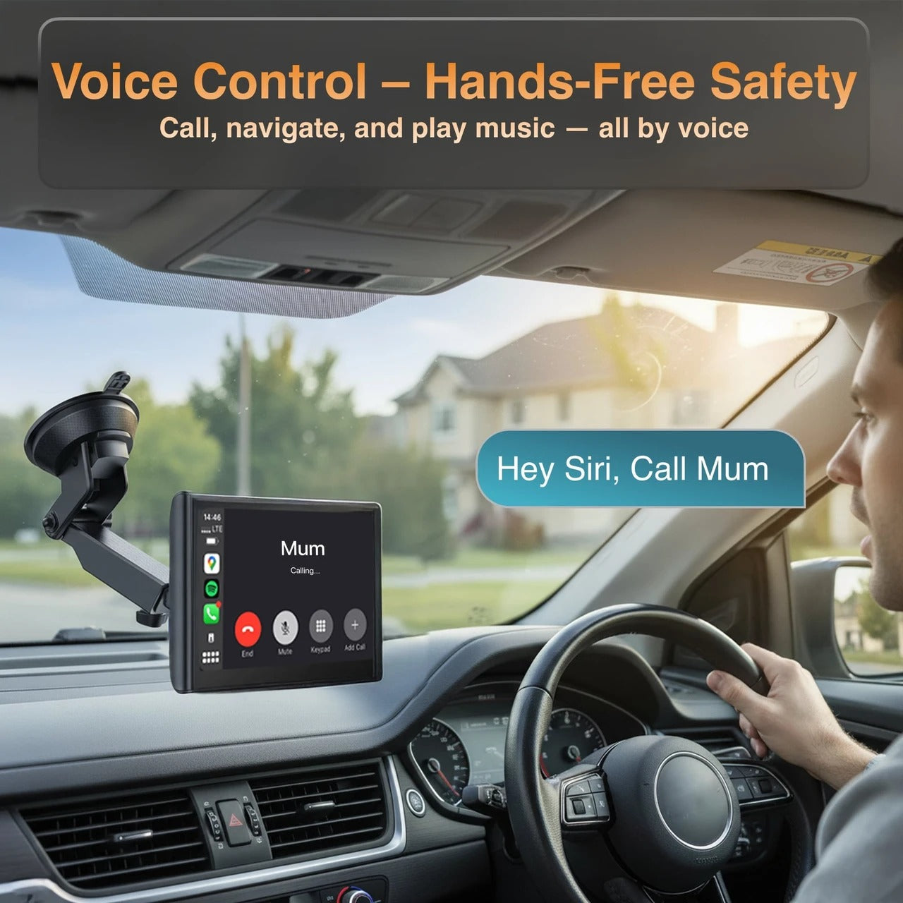 Navig8r 7-inch CarPlay Android Auto Dual Cameras