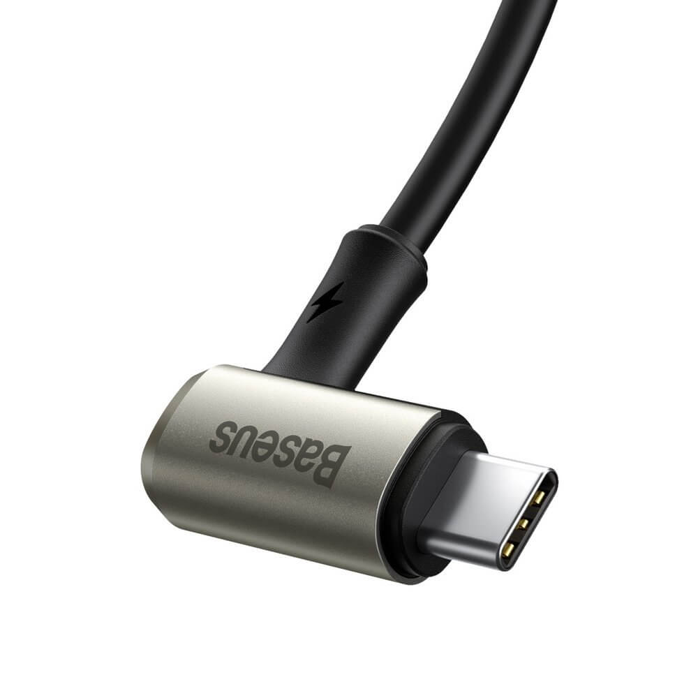Baseus Right Angle Connector USB-C to USB-C  PD 3.1 Gen2 100W (20V/5A) 1.5M - Black (Hammer Cable)