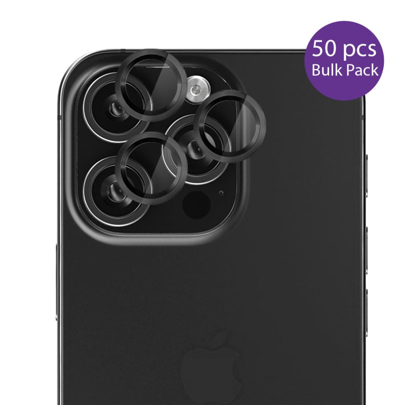 EFM Camera Lens Protector Bulk Pack for iPhone 16 Pro / 16 Pro Max - Carbon