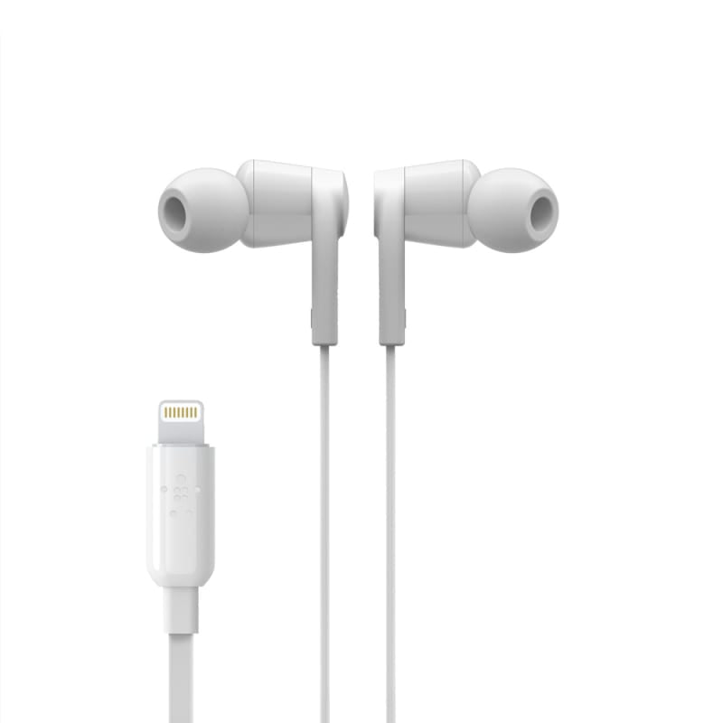 Belkin Rockstar Headphones with Lightning Connector for Apple Devices - White