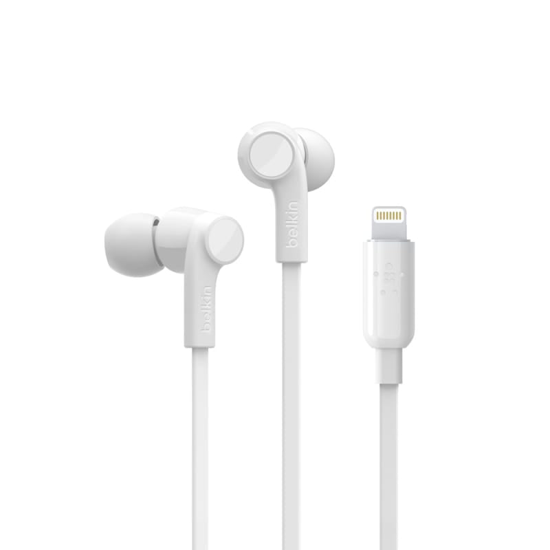 Belkin Rockstar Headphones with Lightning Connector for Apple Devices - White