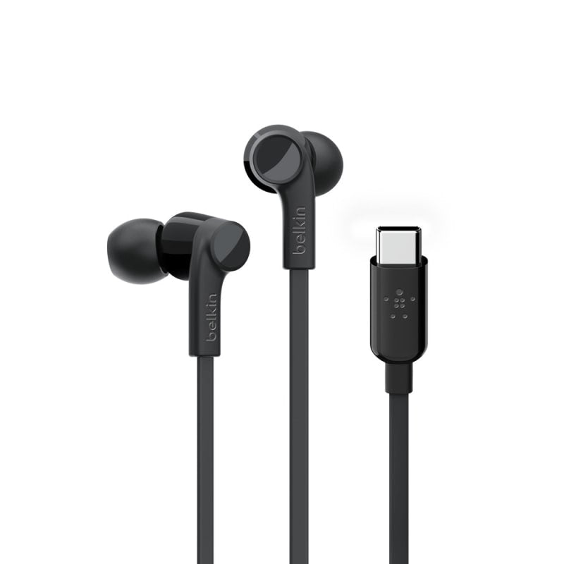 Belkin USB-C IN-EAR Headphone Black universally compatible