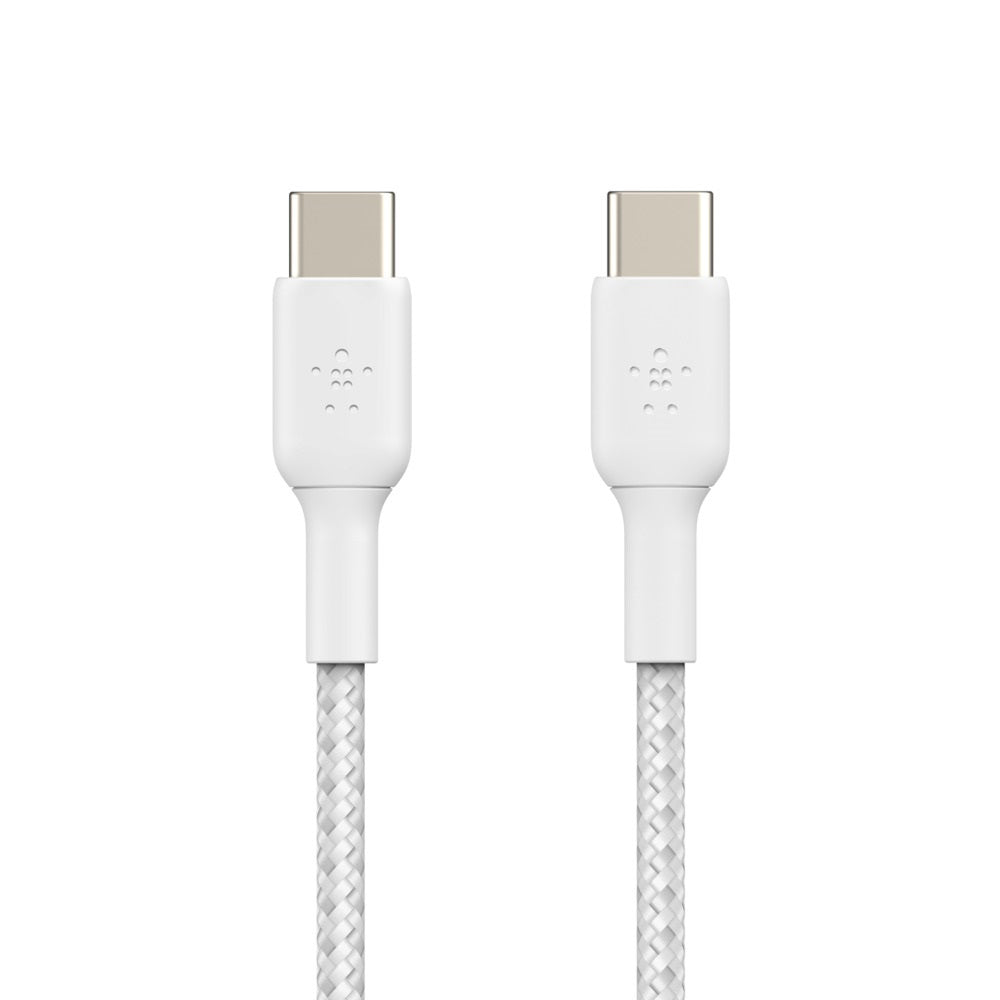 Belkin BoostCharge Braided USB-C to USB-C Cable (1m/3.3ft) -White