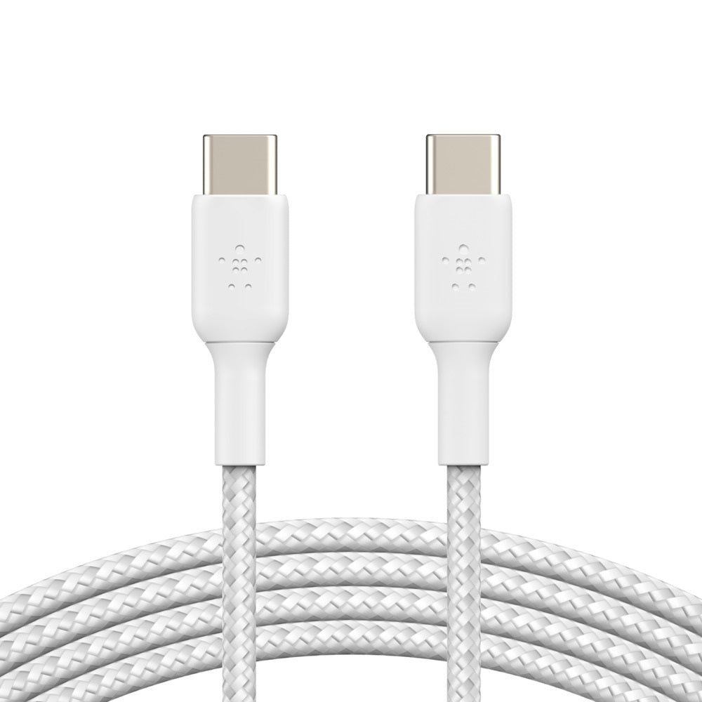Belkin BoostCharge Braided USB-C to USB-C Cable (1m/3.3ft) -White