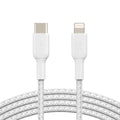 Belkin BoostCharge Braided Lightning to USB-C Cable (1m/3.3ft) - White
