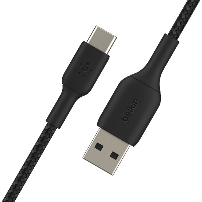 Belkin BoostCharge Braided USB-C to USB-A Cable (3m/9.8ft) - Black