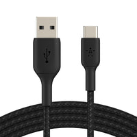 Thumbnail for Belkin BoostCharge Braided USB-C to USB-A Cable (3m/9.8ft) - Black