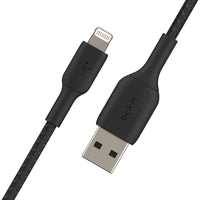 Thumbnail for Belkin BoostCharge Lightning to USB-A Braided Cable, 1m for Apple Devices - Black