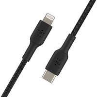 Thumbnail for Belkin BoostCharge Braided Lightning to USB-C Cable (1m/3.3ft) - Black