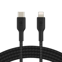 Thumbnail for Belkin BoostCharge Braided Lightning to USB-C Cable (1m/3.3ft) - Black