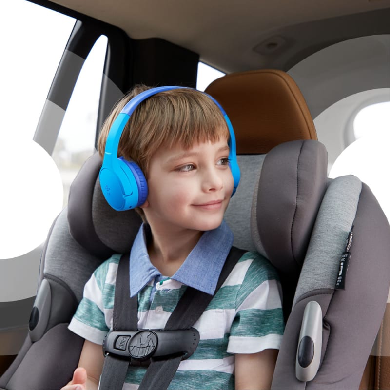 Belkin SoundForm Mini Wireless on-Ear Headphones for Kids - Blue