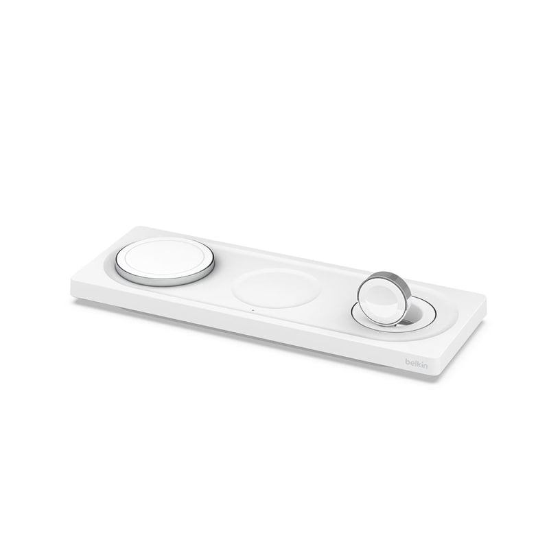 Belkin BoostCharge PRO 3-in-1 Wireless Charging Pad with MagSafe - White