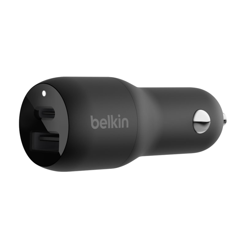 Belkin 37w Dual Car Charger USB-C & USB-A PPS - Black