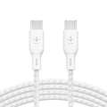 Belkin BoostCharge Braided USB-C to USB-C Cable (2m/6.6ft) - White