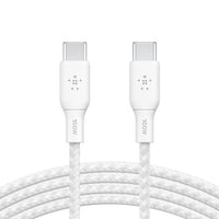 Thumbnail for Belkin BoostCharge Braided USB-C to USB-C Cable (2m/6.6ft) - White