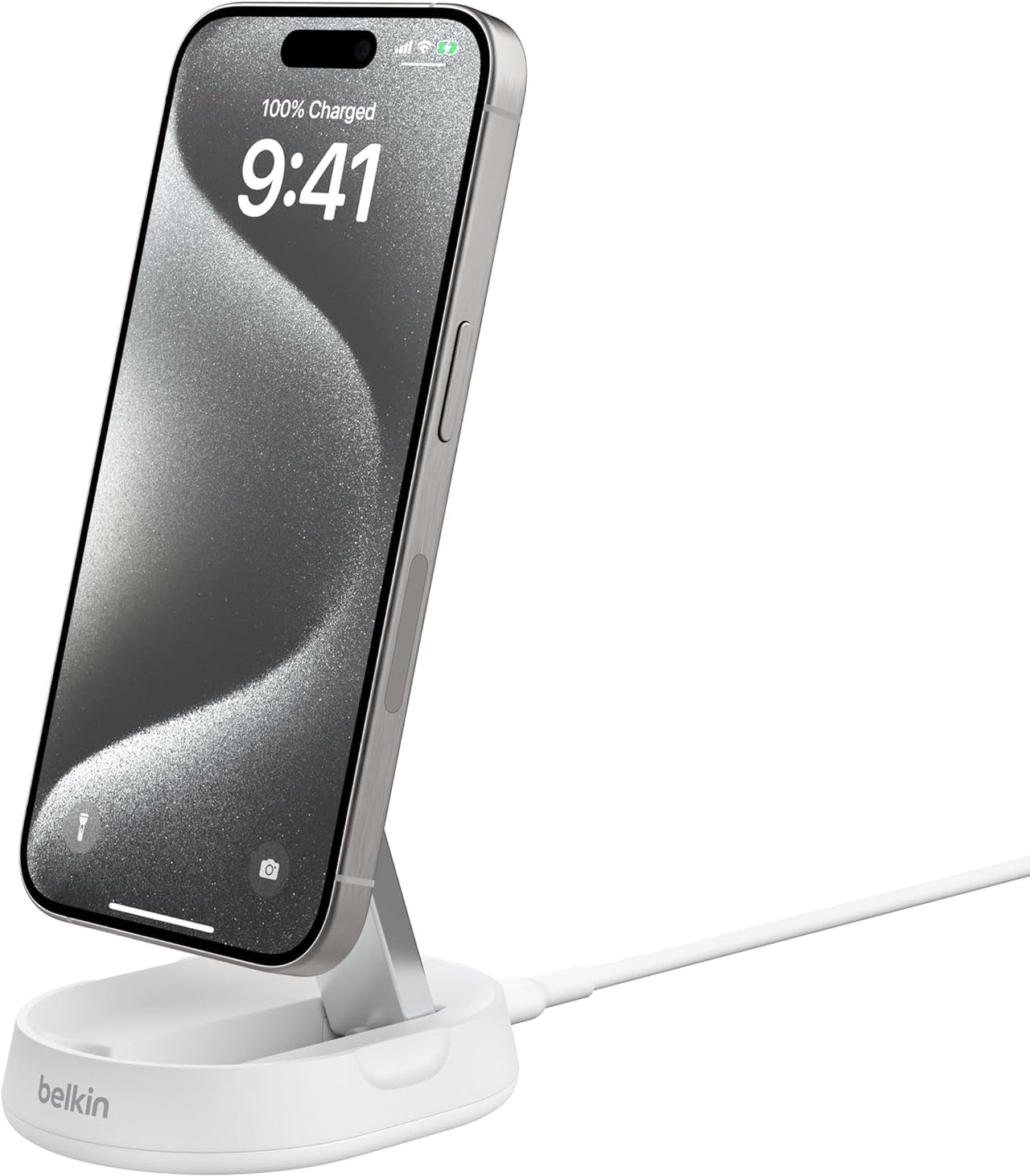 Belkin BoostCharge Pro Magnetic Charging Stand 15W with Qi2 - White