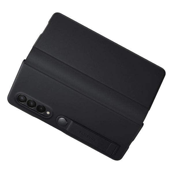 Samsung Leather Flip Cover for Galaxy Fold3 - Black