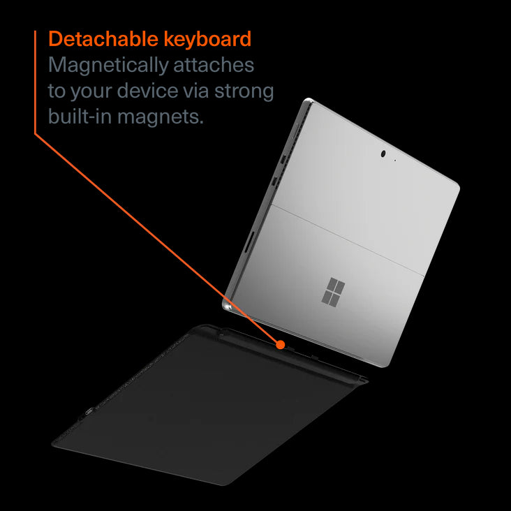 Cygnett Microsoft Surface Pro 11/ Pro 10 Pro 9/ Pro 8 Magnetic Keyboard - Black Pen Slot