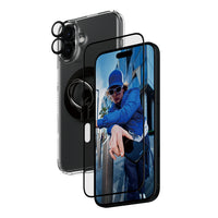Thumbnail for PanzerGlass 4-in-1 Protection Bundle(Screen|Lens|Case|Ring) for iPhone 16 Plus - Clear