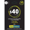 Telechoice 5G $40 Prepaid SIM Plan - 48GB/ 30 Days