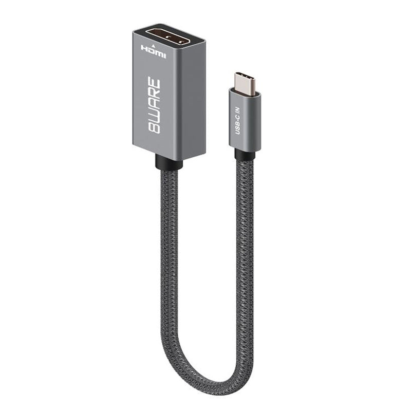 8ware 10cm USB-C to HDMI M-F Adapter Converter Cable for Laptop iPad MacBook Pro