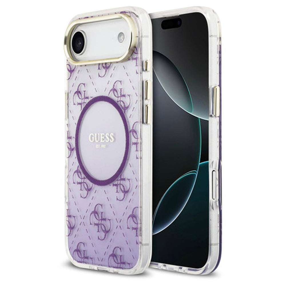 Guess 4G Glitter Gradient MagSafe Case for iPhone Air - Purple