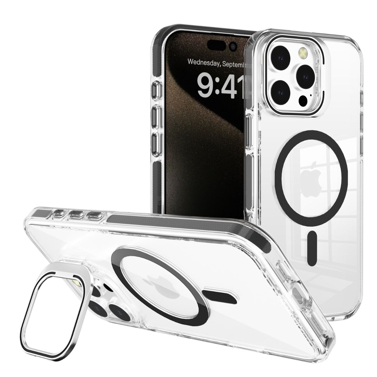 Blacktech J2 MagSafe Case with Camera Stand for Samsung Galaxy S26 Ultra - Black