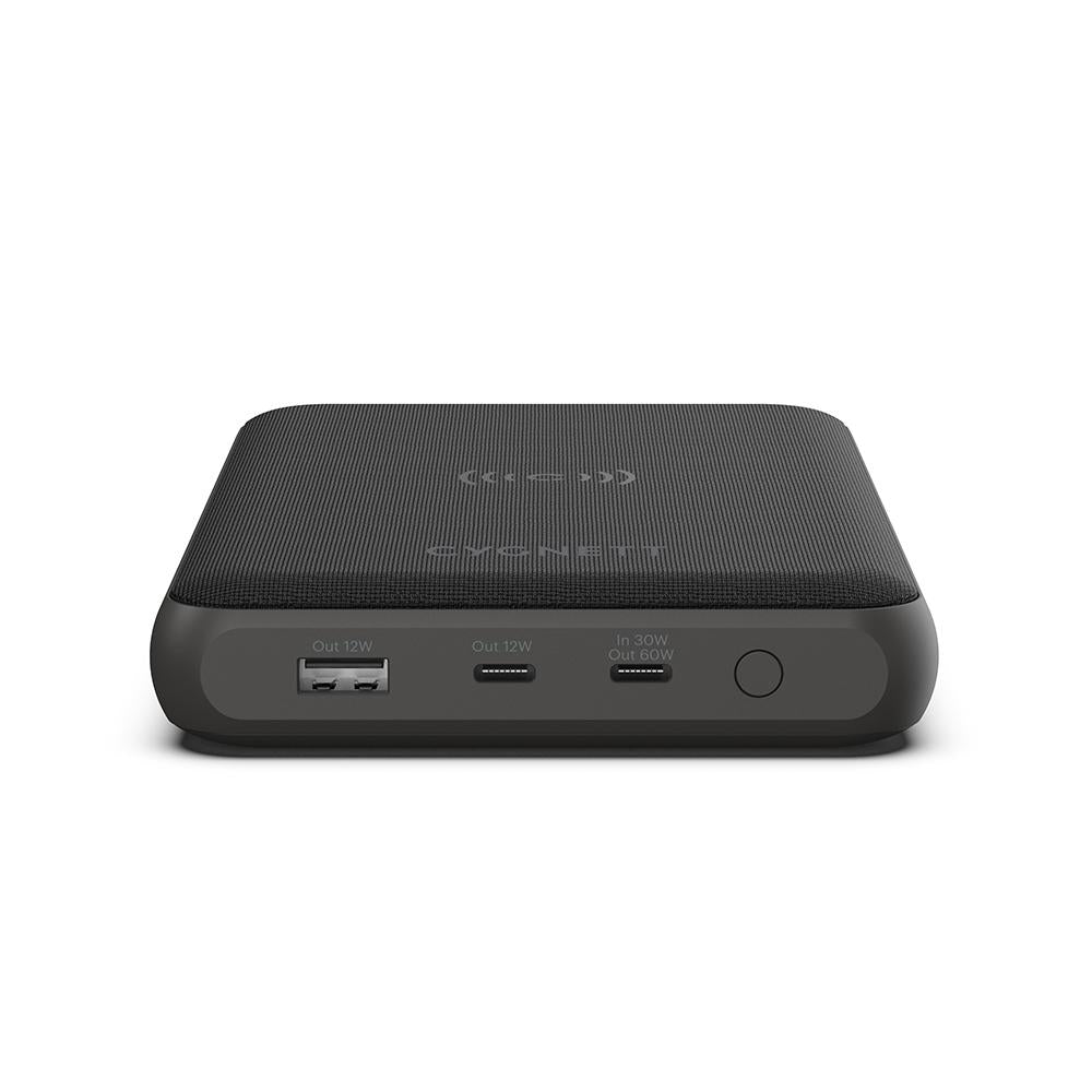 Cygnett ChargeUp EDGE + 27,000 MAH USB-C Laptop and Wireless Power Bank - Black