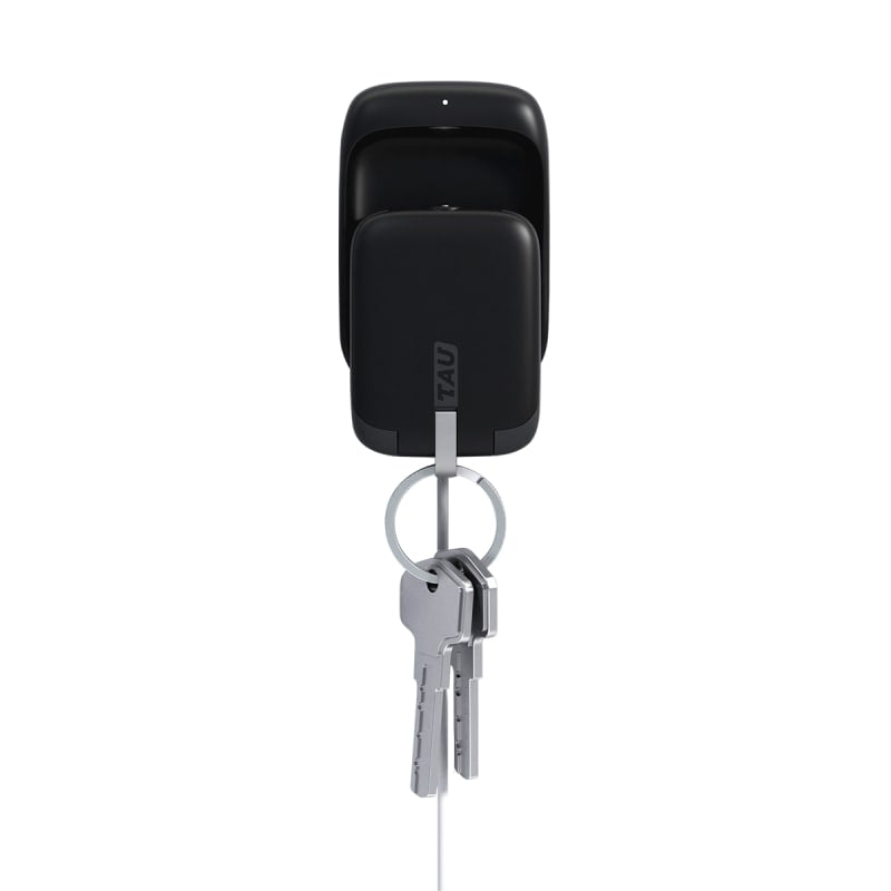 Rolling Square Tau 3 in 1 Keyring Powerbank 1400mAh - Charcoal Black