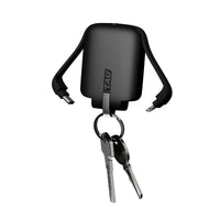 Thumbnail for Rolling Square Tau 3 in 1 Keyring Powerbank 1400mAh - Charcoal Black