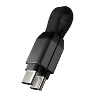 Thumbnail for Rolling Square inCharge Mini USB-C to USB-C Keyring Cable - Gunmetal/Black