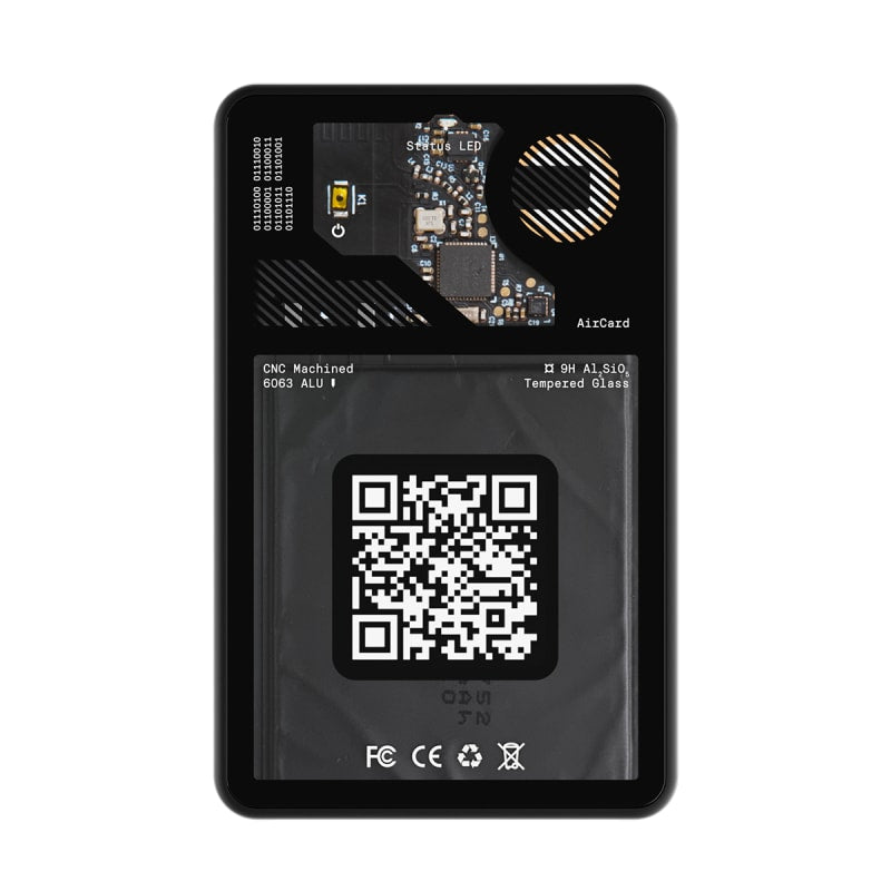 Rolling Square AirCard Card-sized Wallet Tracker - Black