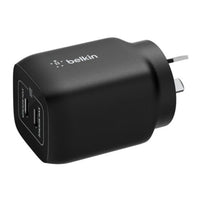 Thumbnail for Belkin Dual USB-C 65W (45W + 20W) Wall Charger - Black