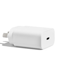 Thumbnail for Google 18W USB-C Fast Charging Power Adapter + USB-C Cable - White