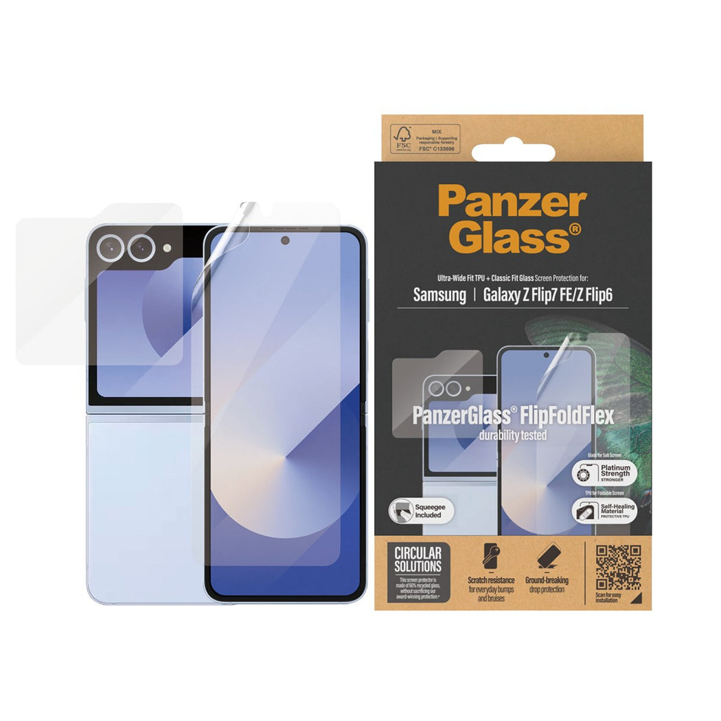 PanzerGlass Screen Protector for Samsung Galaxy Z Flip7 FE & Flip6 - Clear