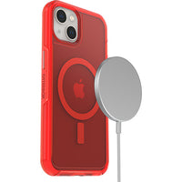 Thumbnail for Otterbox Symmetry Plus Clear iPhone 13 Case for MagSafe - Red