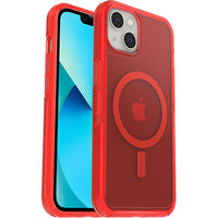 Thumbnail for Otterbox Symmetry Plus Clear iPhone 13 Case for MagSafe - Red