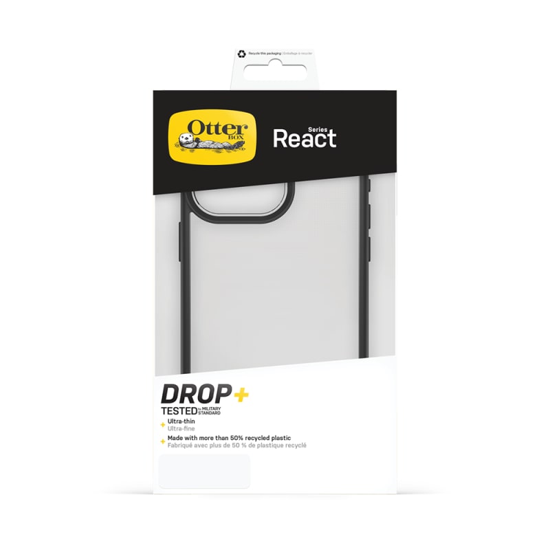 Otterbox React Case for iPhone 15 Pro Max - Clear/ Black Ctrystal