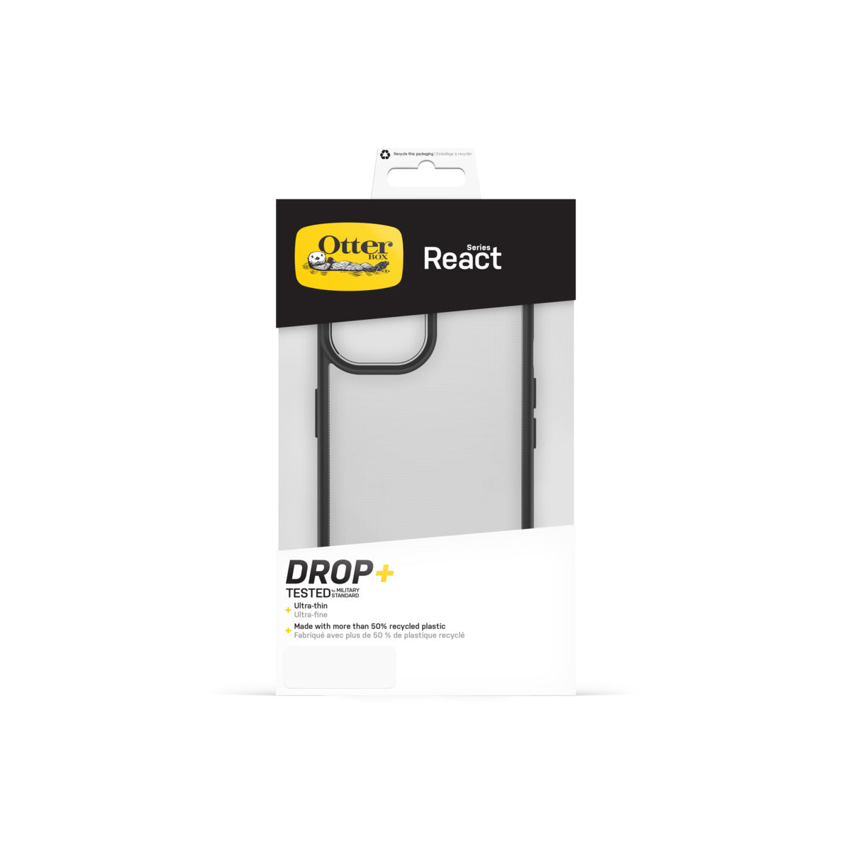 Otterbox React Case for iPhone 15/14/13 - 6.1" - Black Crystal