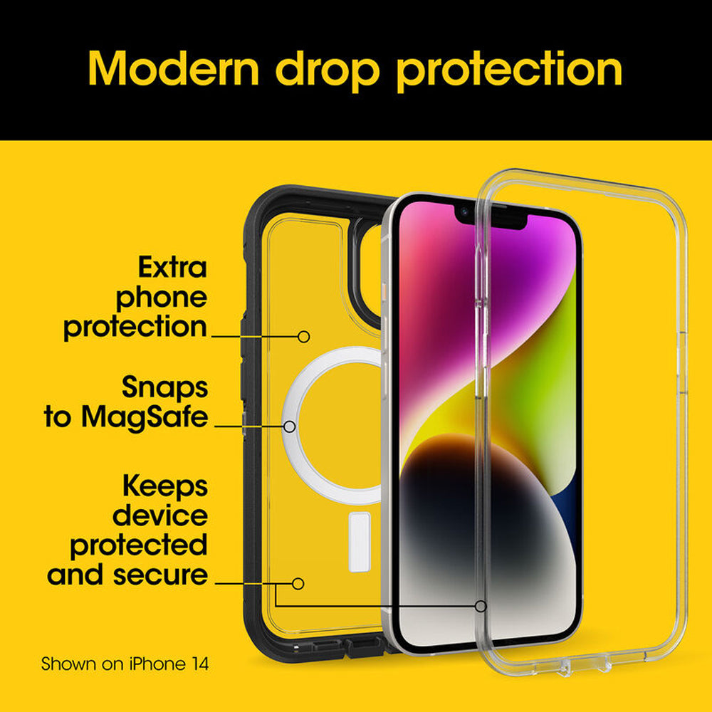 Otterbox Defender XT Magsafe Case for iPhone 15/14/13 - Dark Side - Black/Clear