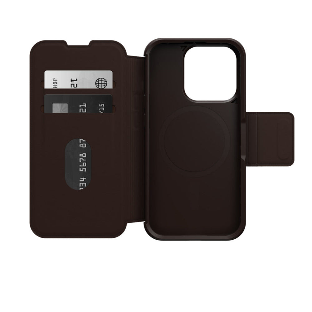 Otterbox Strada Series Magsafe Compatible Phone Case for iPhone 15 Pro - Espresso Brown
