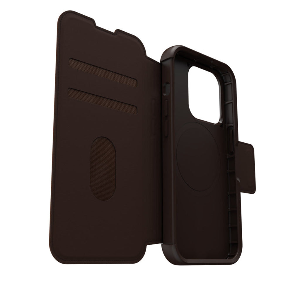Otterbox Strada Series Magsafe Compatible Phone Case for iPhone 15 Pro - Espresso Brown