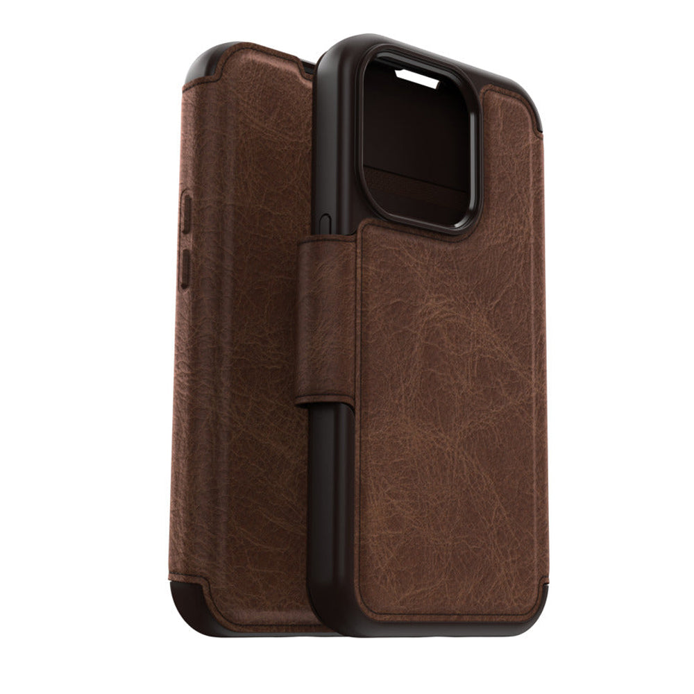 Otterbox Strada Series Magsafe Compatible Phone Case for iPhone 15 Pro - Espresso Brown
