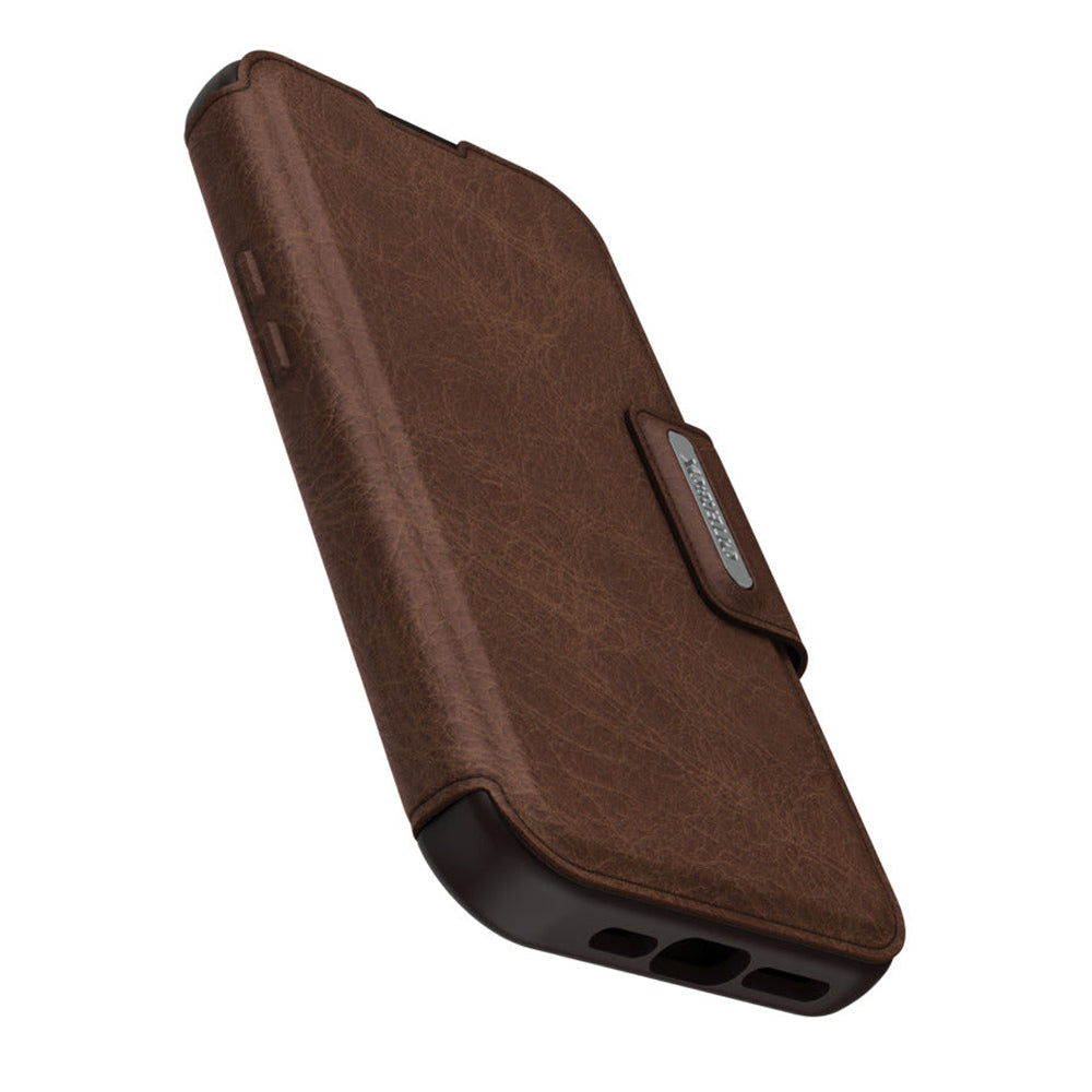 Otterbox Strada Series Magsafe Compatible Phone Case for iPhone 15 Pro - Espresso Brown